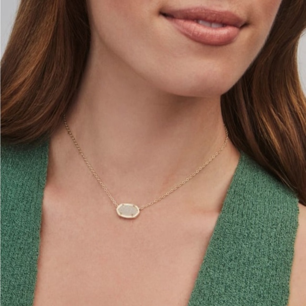 Kendra Scott ELISA NECKLACE GOLD IRIDSCNT DRUSY